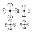 thumbnail image 1 of 4 soportes para tallos de plantas, clips de soporte para plantas, accesorios estables, 4 tamaños, soportes reutilizables para tallos de plantas tipo negro, 1 of 8