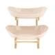 thumbnail image 2 of Plato de frutas con soporte de madera, estantes para pasteles, expositor, organizador, servidor de alimentos 2 niveles beige, 2 of 8
