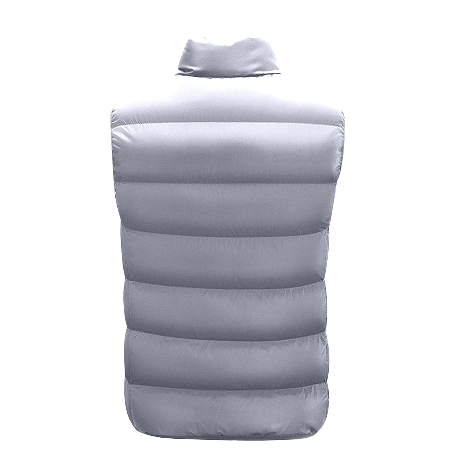 ZCFZJW Men's Running Vest Outerwear, Lightweight Windproof Fleece-Lined Softshell Sleeveless Stand Collar Jacket for Golf Gray XL
