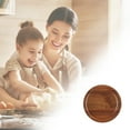 thumbnail image 2 of Japanese Style Acacia Wood Serving Tray, Round Wooden Cake Platter 26 cm, Flat Baking & Dessert Board, 2 of 7