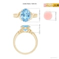 thumbnail image 5 of ANGARA Natural Classic Oval 2.2 ct Aquamarine Criss-Cross Cocktail Ring in 14K Yellow Gold for Women (Size-10x8mm) | March Birthstone, Anniversary, Jewelry Gift for Women | Natural Aquamarine Ring, 5 of 9