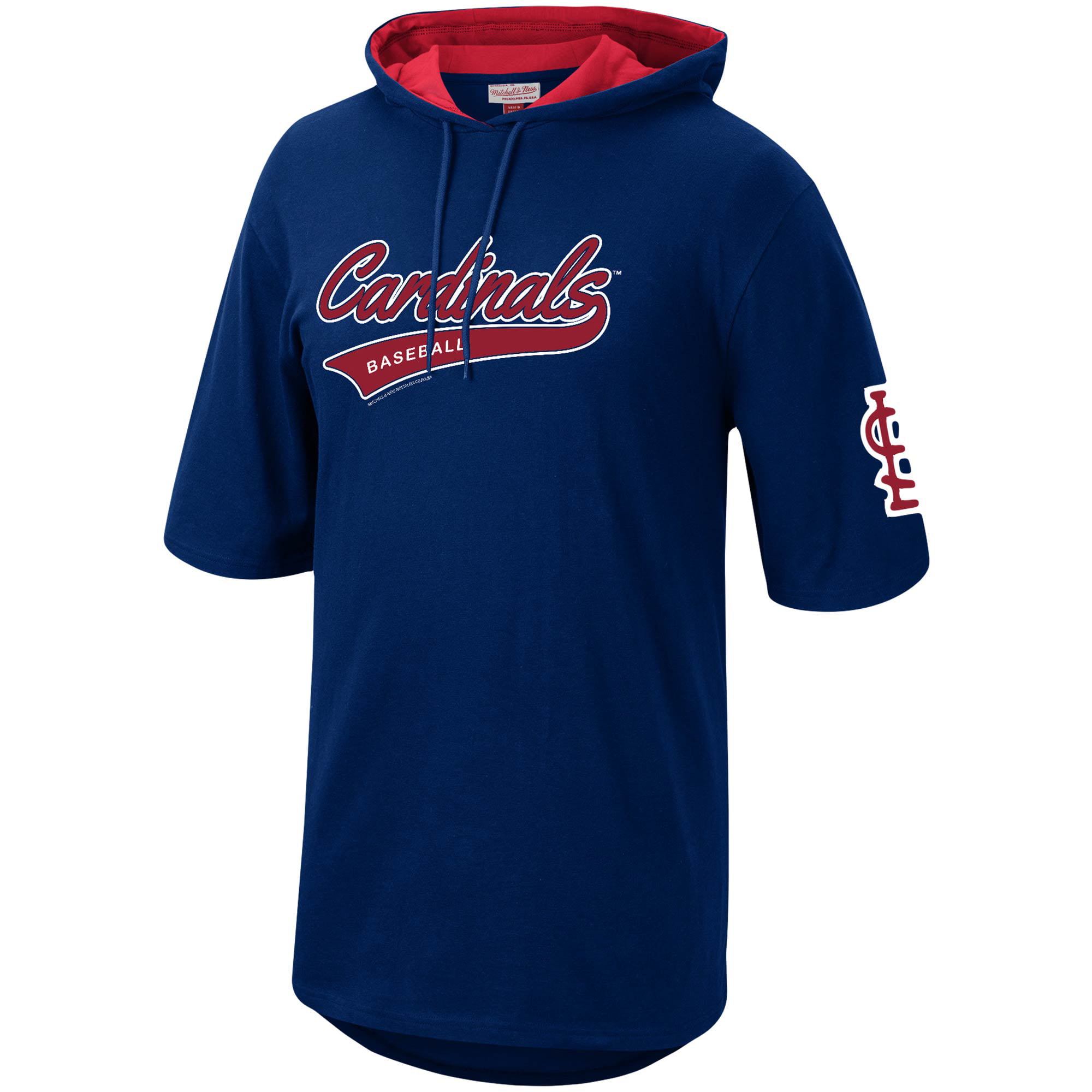 St. Louis Cardinals Mitchell & Ness Short Sleeve Pullover Hoodie 