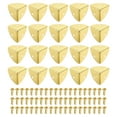 thumbnail image 1 of 8 Pcs Furniture Corner Edges Protector, 23mm Metal Edge Guard with Screws, Light Gold, 1 of 6