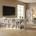 thumbnail image 6 of Jpiziso 5 Cube Storage Organizer 35.98"x 9.45" x 24.09" Bookcases with Closed Back for Home Office, Living Room, Bed Room White, 6 of 7