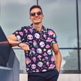 thumbnail image 4 of Balery Skull mushroom space Camisa Polo de Hombre con Estampado, de Manga Corta y Tejido Medio, Camisa Tipo Golf Polo-XX-Large, 4 of 6