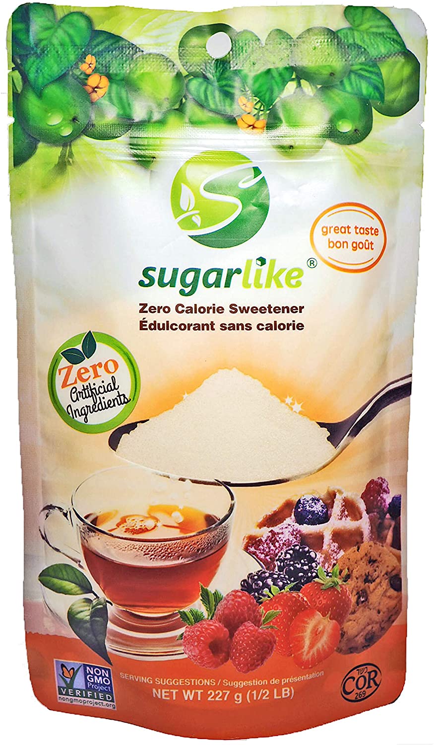 SugarLike Monk Fruit Sweetener (227g) Zero Calorie & Zero Carbs, Keto
