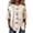 Purple, variant on Women's Floral Lace Patchwork Drawstring Blouse Casual Loose 3/4 Sleeve Button Down Peasant Top