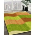 thumbnail image 3 of Ahgly Company Machine Washable Indoor Rectangle Transitional Neon Yellow Green Area Rugs, 8' x 10', 3 of 7