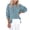 A01 Light Blue, variant on Summer Tops for Women Casual Button V Neck Long Sleeve Shirts Texture Ruched Loose Pullover Work Blouses Lightweight Gauze Tunic Top