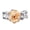 Rose Gold, variant on Grofry Elegant Two Tone Women Rose Flower Hollow Band Finger Ring Wedding Jewelry Gift