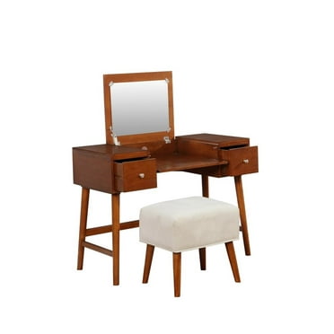 A H By Horizon Interseas Jenner Accent, Jenners Walnut Vanity Table