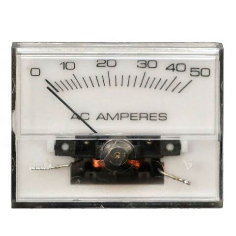 Boat Meter Gauge | White 0-50 AC Amp Marine