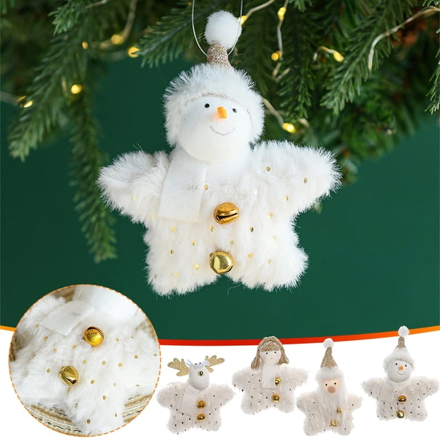 Xihbxyly Colgante de Estrella Navideña, Diseño Brillante de Estrella de Cinco Puntas, Elegante Decoración para Árboles y Fiestas, Realista y Brillante, Multiusos, Fiestas y Bodas, Fácil de Colgar, Ta