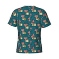 thumbnail image 6 of Vsdgher Frog and Mushrooms Print Men's Dry Fit Mesh Athletic Shirts Moisture Wicking Tennis T-Shirt Tops, 6 of 9