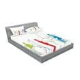 thumbnail image 2 of Ambesonne Colorful Fitted Sheet & Pillow Sham Set, Retro Jazz Band Music, Full, Multicolor, 2 of 2