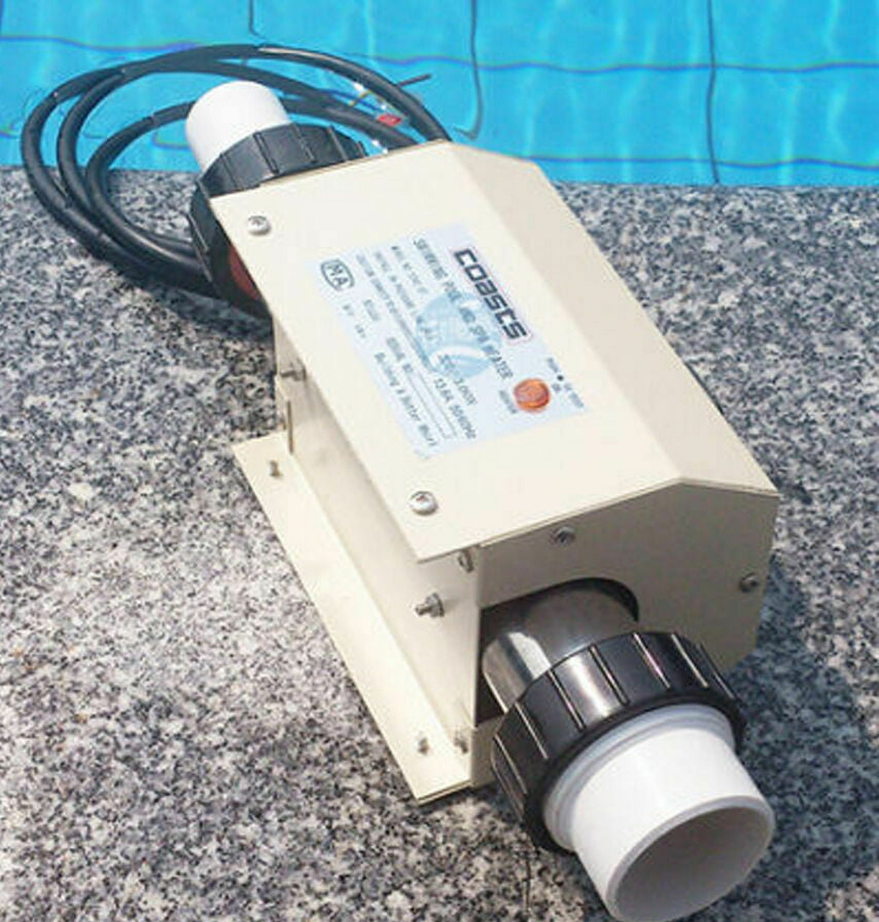 TOPCHANCES Electric Pool Water Heater for Pool Hot Tub Upgrade Portable Swimming Pool SPA Thermostat Heater Pump 220V 3KW
