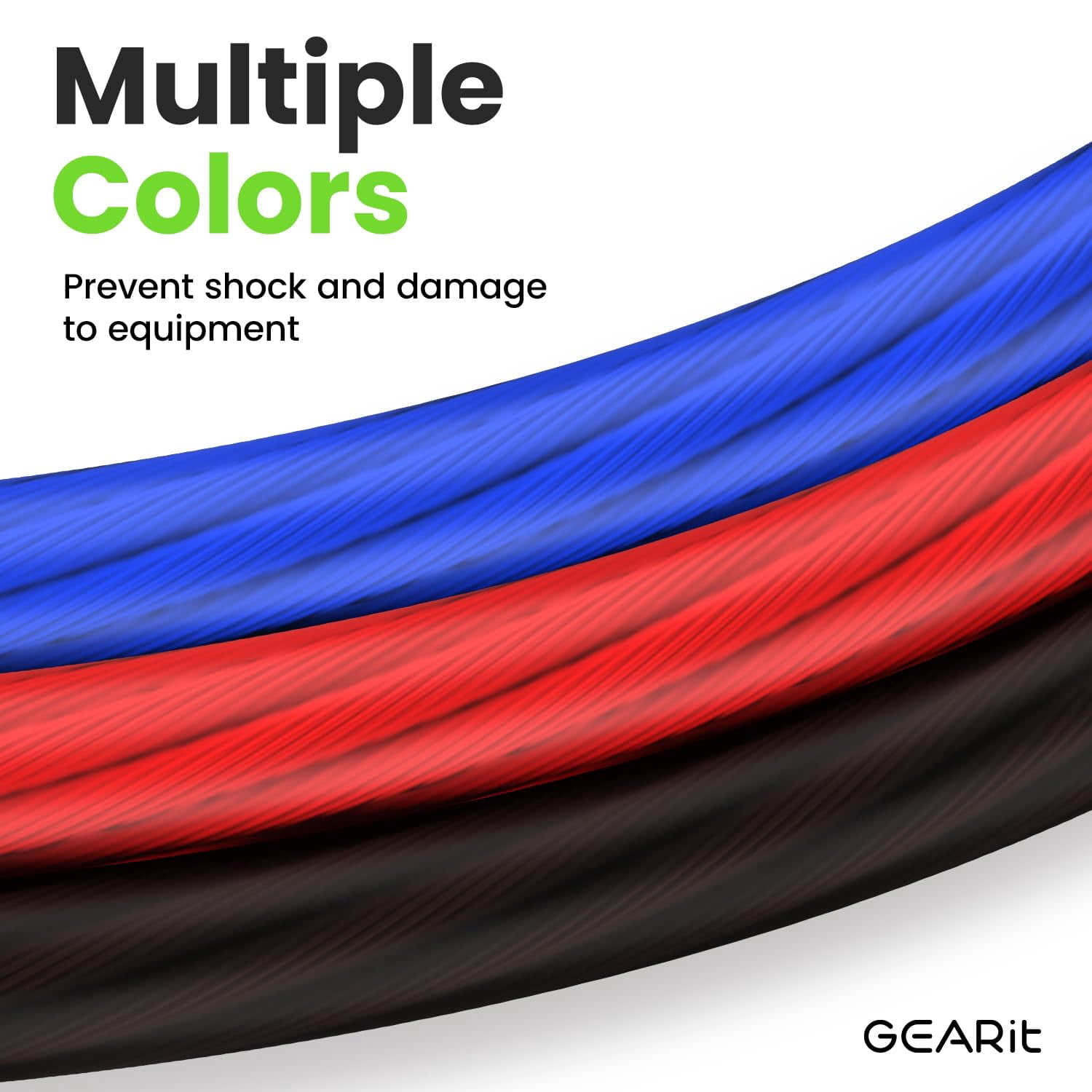 GearIT 1/0 Gauge Wire (25ft - Blue) Copper Clad Aluminum CCA - Primary Automotive Wire Power/Ground, Battery Cable, Car Audio Speaker, RV Trailer, Amp, Wielding, Electrical 0ga AWG - 25 Feet