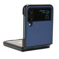 thumbnail image 5 of Allytech for Samsung Galaxy Z Flip 4 Ultra-Thin Folding Case, Premium PU Leather Anti-Drop Heavy Duty Full Body Protective Case for Samsung Z Flip 4 6.7" 5G 2022 Women Men, Darkblue, 5 of 8