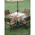 thumbnail image 5 of Square Outdoor Tablecloth with Umbrella Hole Brown Red Eucalyptus Leaves Outside Table Cloth Waterproof Patio Table Cover Watercolor Spring Summer Botanical Zipper Tablecloths for Picnic 60x60 Inch, 5 of 8