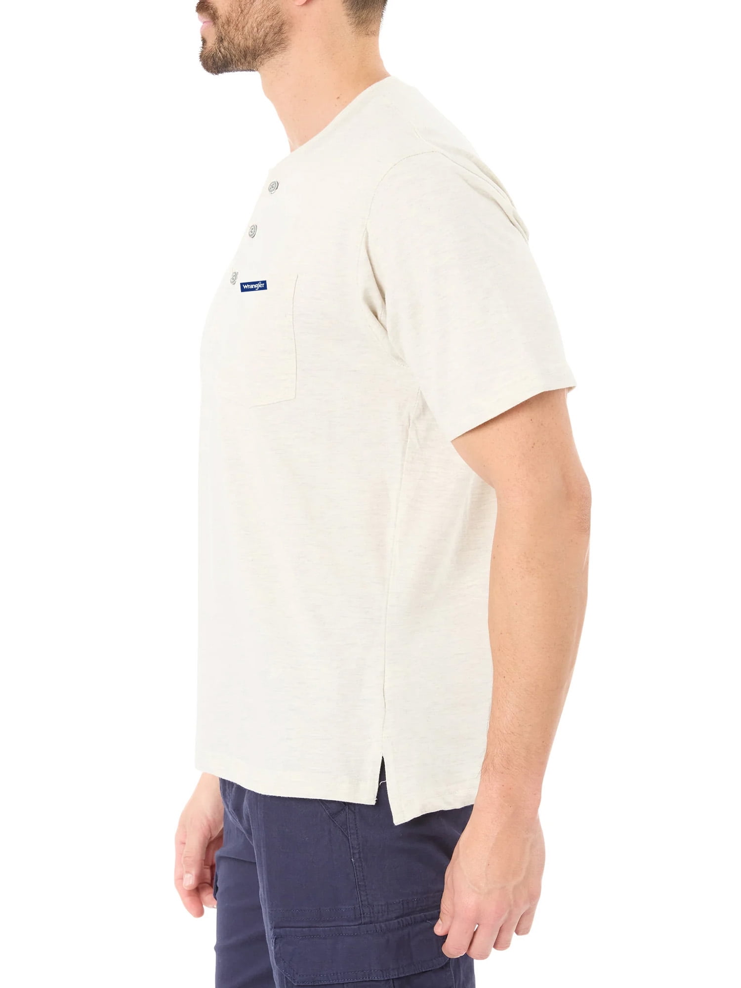 Wrangler Men's Big and Tall Button Henley T-Shirts , Big Size's up to 6XL and Tall Size's up to 5XT