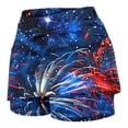 thumbnail image 7 of Uaswgudfs ​Shorts for Women: High-Waisted A-Line Artistic Floral & Summer Shorts - Lightweight Casual Fashion Bottoms Blue-E 2XL, 7 of 7