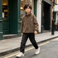 thumbnail image 7 of Boys Girls Sherpa Fleece Jacket Full-Zip Fuzzy Fleece Sweatshirt Kid Toddler Windproof Coat Soft Winter Jacket Thick Raincoat, 7 of 7