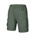 thumbnail image 5 of Mrzhqd Shorts Mens Casual Drawstring Plus Size Summer Shorts Multi Pockets Cargo Pants Army Green 4Xl, 5 of 5