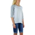 thumbnail image 4 of ToBeInStyle Women's Classic Cotton Baseball T-Shirts - White/Light Grey - Large, 4 of 6