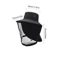 thumbnail image 3 of Mesh Sun Hat, Mosquito Protection Fishing Cap, Outdoor Hiking Hat, Breathable Foldable, Nylon Material, Black, 1pc, 3 of 7