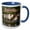 Blue/White, variant on 3drose, Old Town. City Center. Heidelberg, Germany., 11oz Two-tone Green Mug