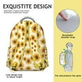 thumbnail image 5 of "Floral Sunflower Backpack for Women - Wildflower Print School Backpack, Durable College Backpack with Laptop Compartment, Stylish Bookbag for Work & Travel", 5 of 6