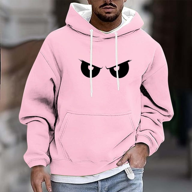 Handshe Chandail à Capuche pour Hommes, Mode Décontractée Imprimé Graphique Chandail à Manches Longues, Cordon de Serrage Réglable Mode Urbaine Tenue Décontractée Extérieure pour Hommes, Grande Taille