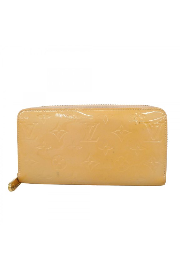Pre-Owned Louis Vuitton Vernis Zippy Wallet M90201 Dune Women's Long (Good)