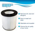 thumbnail image 4 of HQRP Paquete de 2 filtros de 7 pulgadas compatibles con Dirt Devil Pro 390 590 690 890 990 Platinum Force 299e H-P Central Vacuum Systems 8106-01 Reemplazo, 4 of 5