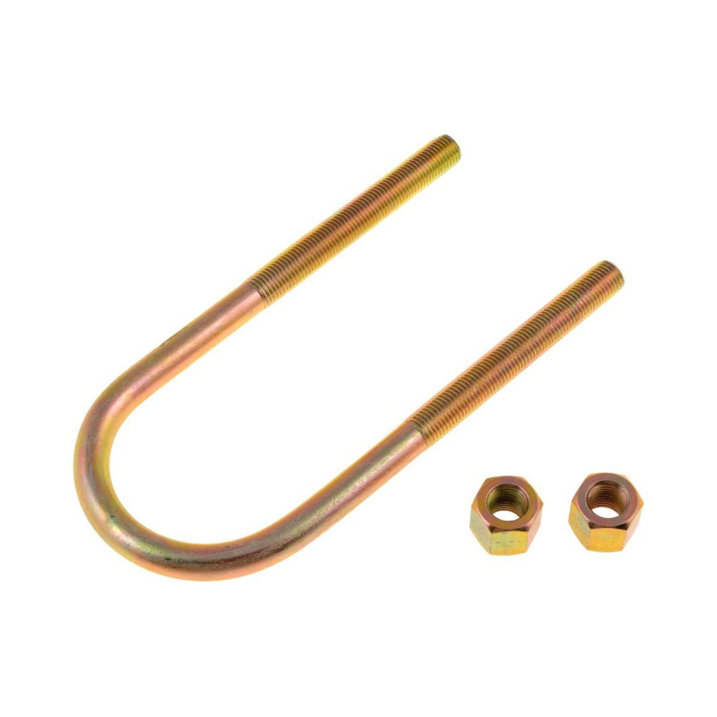 KarParts360 Threaded U-Bolt | Durable Steel | Resistant To Rust | 7/16 By 6 - 1/8 By 2 - 1/4 Round