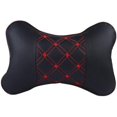 thumbnail image 3 of 2 uds almohada de cuello para coche respiración suave coche Auto cabeza cojín reposacabezas reposacabezas almohada negro, 3 of 5