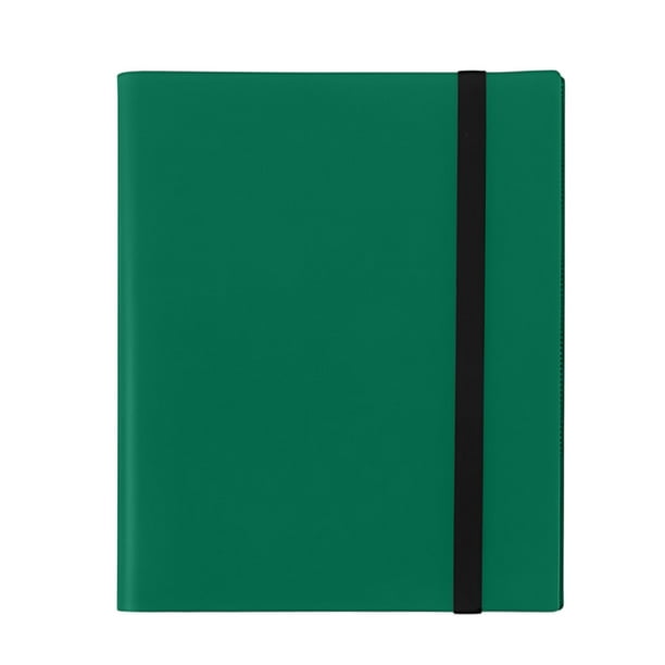Carpeta para Tarjetas Coleccionables con 9 Bolsillos | 360 Bolsillos Laterales | Álbum Resistente E Impermeable con Correa Elástica | Admite Tarjetas Deportivas Estándar de 6,35 X 8,9 Cm. Organizador
