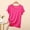 Hot Pink, variant on Ayfxijin Women's Fashion Short Sleeve Crew Neck Top, Summer Solid Color Modal Comfort Casual Blouse