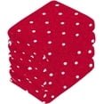 thumbnail image 2 of Coolnut Polka Dot Red Washcloths, 2 PCS 12 X 12 Inches Cotton Wash Cloths, Highly Absorbent and Soft Face Towels for Bathroom,Gym,Hotel and Spa, 2 of 7