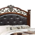 thumbnail image 4 of Jax Traditional Queen Size Bed Tufted Upholstered Headboard Cherry Brown, 4 of 5