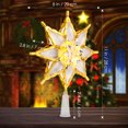 thumbnail image 2 of YUNLIGHTS Christmas Tree Topper Star Fashion Xmas Tree Topper Star Battery Powered Charming Christmas Treetop Star Golden Xmas Treetop Ornament (US Plug), 2 of 8