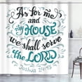 thumbnail image 2 of FMSHPON for MeMy House We Shall Serve Faithful Sayings 4 Piece Bathroom Set Shower Curtain Bath Rug Contour Mat and Toilet Lid Cover, 2 of 8
