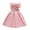Pink, variant on Odeerbi 2025 Toddler Girls Solid Color Temperament Bowknot Off Shoulder Pleated Skirt Birthday Party Gown Long Dresses