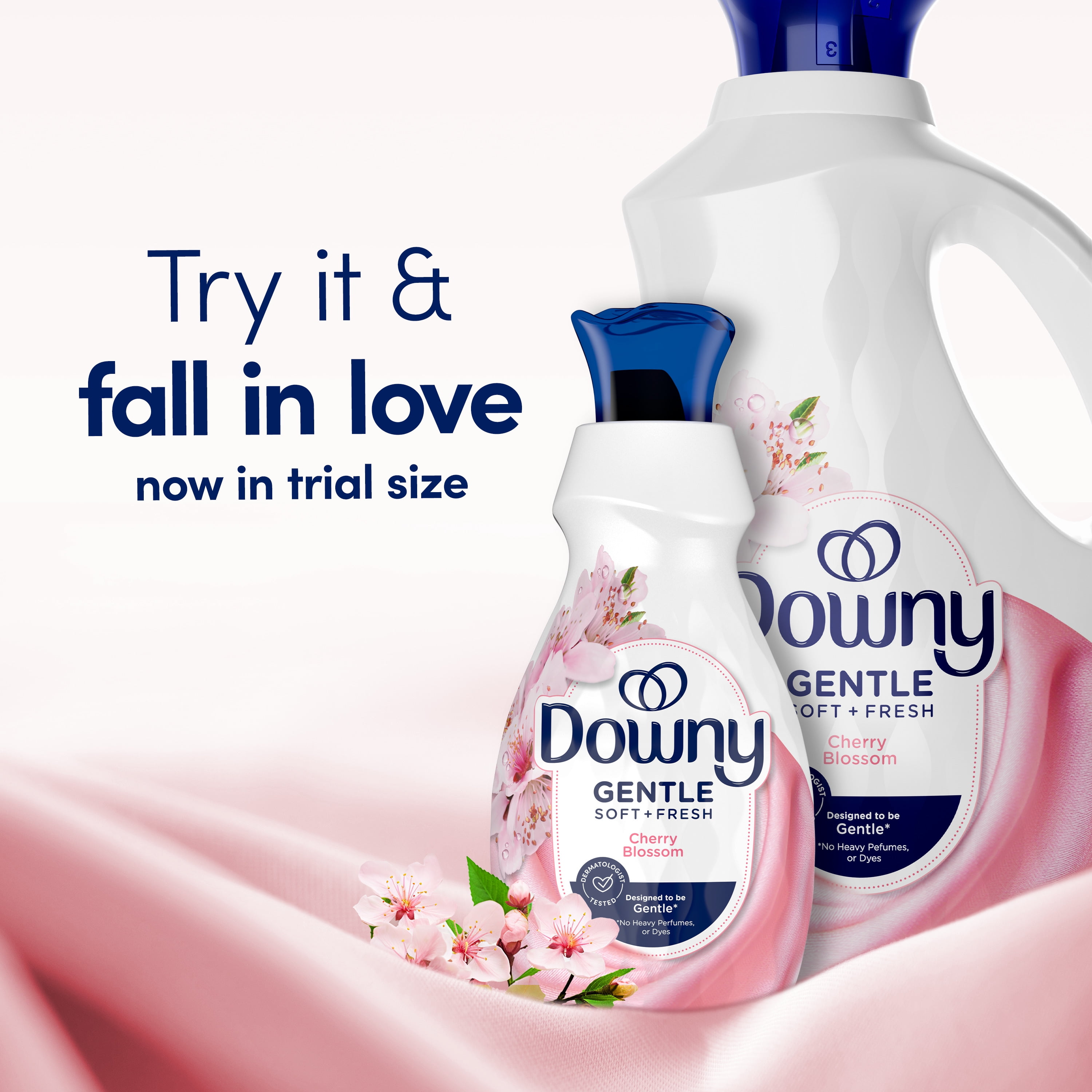 Downy Gentle Soft + Fresh Liquid Fabric Softener, Cherry Blossom Scent, 93 fl oz, 138 Loads