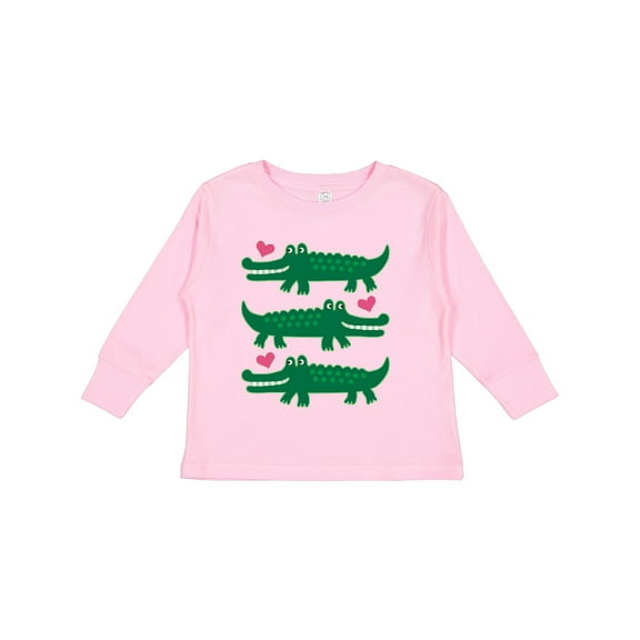 Inktastic Alligator Crocodile Reptile Girls Long Sleeve Toddler T-Shirt