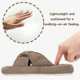 thumbnail image 6 of BERANMEY Comfy Slippers for Women Memory Foam House Bedroom Shoes Corduroy Bow Crossbands Slide Slipper Shoes Open Toe Slip On Sole Slippers SoftTrendy Gift Slippers, 6 of 6