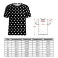 thumbnail image 2 of Black White Polka Dot Womens Tops Women's Fashion Casual Short Sleeve Flower Print Round Neck Pullover Top Blouse, 2 of 6