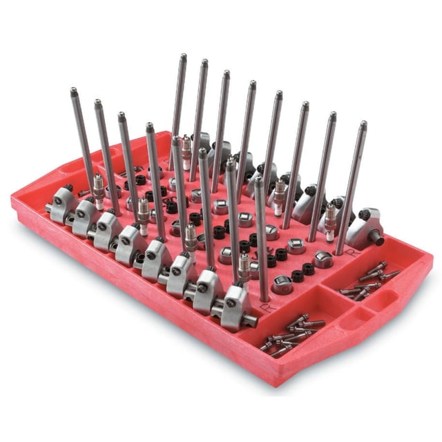 Jaz Products Organizador De Tren De Válvulas, Bandeja De Balancines, Elevadores, Varillas De Empuje, Bujías, Plástico, Rojo, Cada Uno