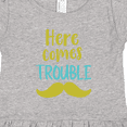 thumbnail image 4 of Inktastic Here Comes Trouble, Mustache, Moustache Girls Toddler Dress, 4 of 5