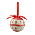 thumbnail image 5 of Northlight 14ct Decoupage Shatterproof Christmas Tree Ball Ornament Set 2.75" - Red/White, 5 of 5